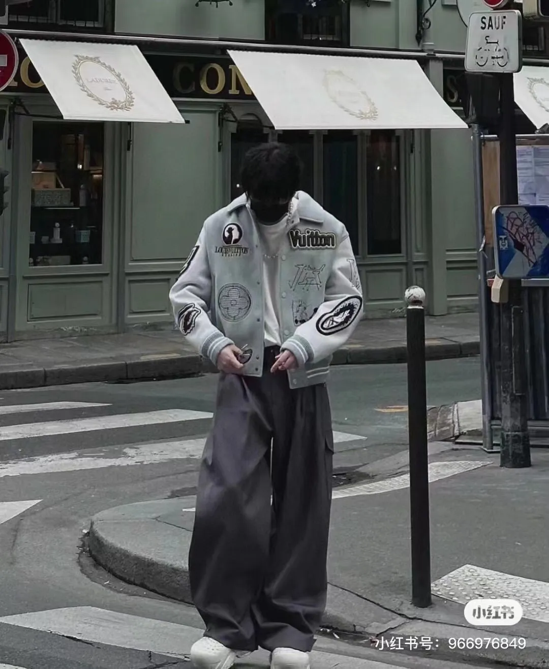 Louis Vuitton 23Fw Eye of the Devil Heavy Embroidered Baseball Jacket Jacket